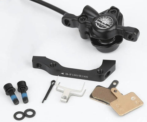 Rad Hydraulic Disc Brake Upgrade For Mountain Bikes Right Front 800mm Line Two Piston Caliper ISO PM Adapter with brake parts.