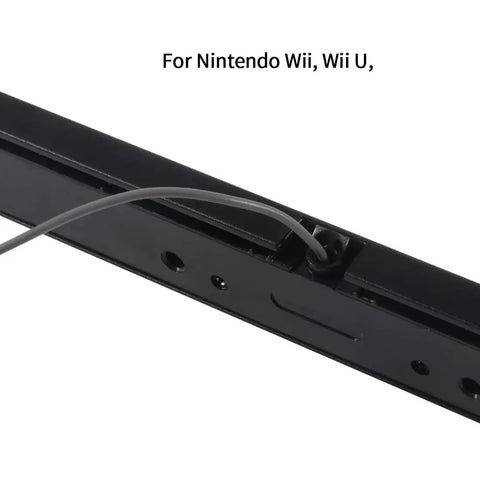 Close-up of USB Wired Infrared Sensor Bar for Nintendo Wii and Wii U with plug and black casing for PC Dolphin Emulator