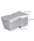 Wall Mounted EV Charger Cover For Outdoor Charging Stations Brings Tough As Nails All Season Protection With A Slick Modern Profile, silver cover dimensions shown.