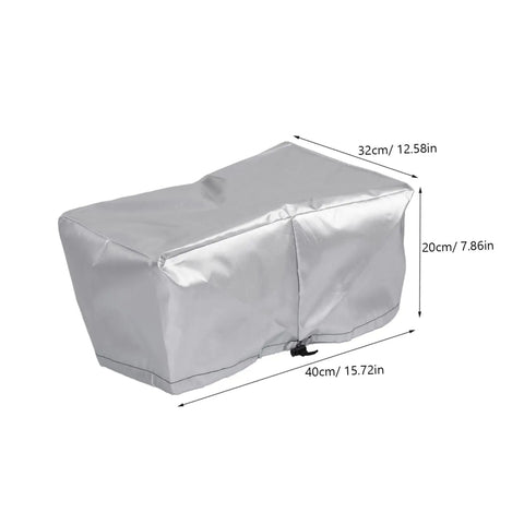 Wall Mounted EV Charger Cover For Outdoor Charging Stations Brings Tough As Nails All Season Protection With A Slick Modern Profile, silver cover dimensions shown.