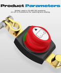 Battery Disconnect Switch 275A Continuous Heavy Duty On Off Kill Switch For Car Truck RV Boat 12-48V Quick Disconnect