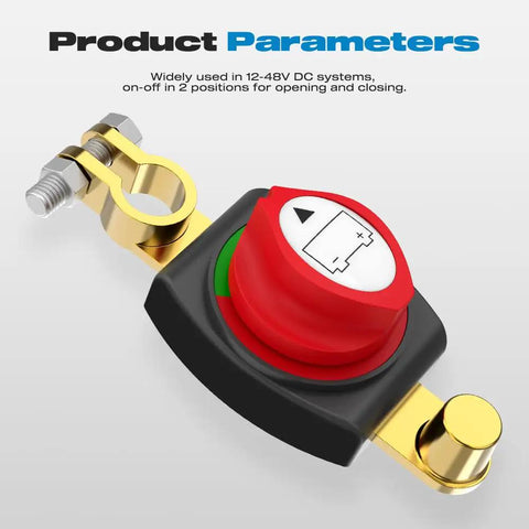 Battery Disconnect Switch 275A Continuous Heavy Duty On Off Kill Switch For Car Truck RV Boat 12-48V Quick Disconnect