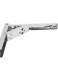 Heavy Duty Folding Shelf Brackets Set For Small Spaces, 8 Inch Cold Rolled Steel, Collapsible Support, durable brush finish