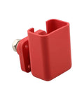 Tough As Nails 200 Amp Lithium Terminal Connector With Threaded Wiring And High Voltage Power Adapter For EV Battery Packs Red, close-up view.