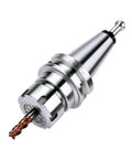 Heavy Duty CNC BT40 Tool Holder With Rock Solid Shank Precision At 0.003 for ER16 ER20 ER25 ER32 ER40 Collets showcasing precision steel taper.