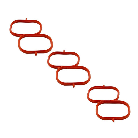 Premium 3 Piece Intake Plenum Gasket Set Fits Lexus ES350 RX350 features red rubber gaskets for direct swap installation.