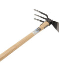 Forged Garden Hoe And Cultivator Hand Tiller From Classic Japanese Craftsmanship with wood handle and steel blades