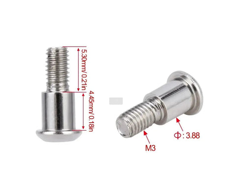 Built To Last Upgrade Your Rig With These Grade 12.9 Hex Buttonhead Kingpin Shoulder Screws 10 Piece M3x4x10mm showing stainless steel M3 screws with dimensions.