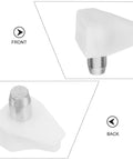 Front and back view of 100 Pack White Plastic And Stainless Steel Shelf Pegs For Wine Cabinets Bookcases And Furniture No Hassle Installation
