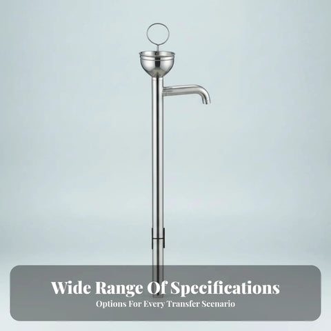 304 Stainless Steel Manual Drum Pump Hand Operated Oil Extractor Transfer With Side Outlet For Clean Focused Extraction From Barrels And Tanks In Farm Sheds Or Machinery Barns Bowl Shape Design