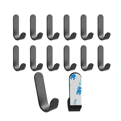 Heavy Duty Peel And Stick Wall Hooks Stainless Steel Coat Rack For Home Entryway, multiple hooks for easy organization.