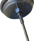 Black Face BBQ Grill Thermometer 50F To 900F High Temp Range with 3 Inch Stem and Half NPT Thread, installation nut visible