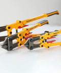 24 Inch Bolt Cutter With Folding Handles, compact portable design, CR-MO steel heads, displayed open on white background.