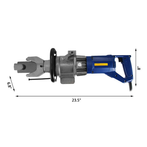 Heavy Duty 16Mm Electric Hydraulic Rebar Bender Machine With Crimping Tool side view showcasing size and design features.