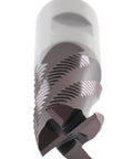 Roughing end mill; close-up TiAlN-coated, M42 8% cobalt with standard teeth.