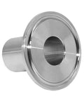 Stainless steel Beduan 1.5 inch tri-clamp to 1/2 inch NPT female sanitary fitting, ferrule OD 50.5 mm, front view.