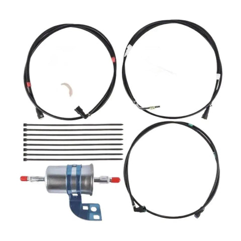 Top Tier 3X Fuel Lines Kit That Slaps Your Old Worn Out Parts Right Off Fits Buick Rendezvous Like A Glove And Replaces Part Number Fg0268 For Smooth Power Delivery Without Any Drama Or Drips, 3 black fuel lines and filter
