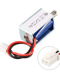 Heavy Duty DC 24V Pull Type Electromagnet Open Frame Actuator For Code Lock Door Lock, Linear Motion Magnetic Lock Module, Easy Install, 11.52W Power, Plug And Play Ready, Great For Home Appliances And Vending Machines, 24V wired open-frame solenoid with connector