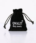 Black Qwalit Body Jewelry drawstring bag for Threadless Piercing Tapers Set Go To For Changing And Insertion Tools 16G 18G 20G Titanium Pins