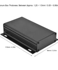 Durable Aluminum Electrical Enclosure Box For Circuit Boards, Split Enclosure With Heat Dissipation, Waterproof, Industrial Grade Protection, Easy Mounting, 25x84x110mm black enclosure with mounting flanges