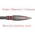 Stainless Steel Screw In Field Point Arrowheads Set For Archery 100 125 150 200 300 Grains, 100 grain close-up view