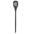 Solar Tiki Torch Lights For Outdoor Spaces With Realistic Flickering Flame Warm Yellow LED Waterproof And Safe Alternative