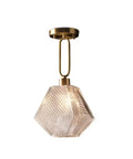 Nordic Led Gold Pendant Light Diamond Glass Lighting Fixture for Kitchen Island Living Room Hallway,for Household Entry hanging from ceiling.