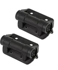 2 Pack Weatherproof Gate Hinges With Safe Spring Mechanism And Tension Control Tool for patios and gates, black metal design