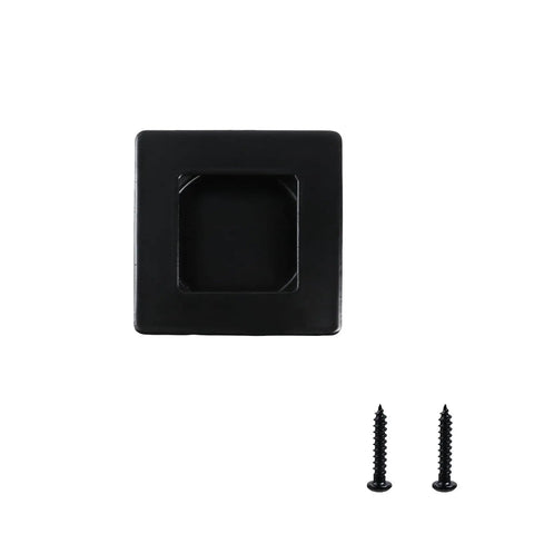 Run Your Closet Setup Like A Boss With These Four Pack Heavy Duty Recessed Square Finger Pulls Sleek Flat Handles For Barn Doors Real Deal Durability Matte Black, 70mm square black handle.