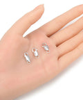 2Pcs Sterling Silver 925 14mm Italian Rectangle Lobster Trigger Clasps Open Jump Ring Hypoallergenic Nickel Free on hand