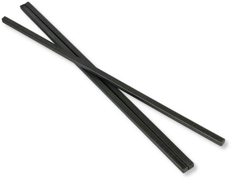Heavy Duty 1/4 By 1/4 By 12 Inch Square Steel Key Stock Bar Set Of 3 Cold Drawn Steel With Plain Finish laid out on a surface