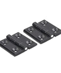 Rotating Concealed Hinges For Jewelry Box Cabinet Drawer Black Zinc Alloy Mini Butt Hinge 60x60mm 2pcs easy install