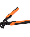 Heavy Duty Yet Lightweight Multi Function Wire Stripper With Slick Comfort Grip And Razor Sharp Chrome Steel Blades for stripping 16 to 26 AWG cable.