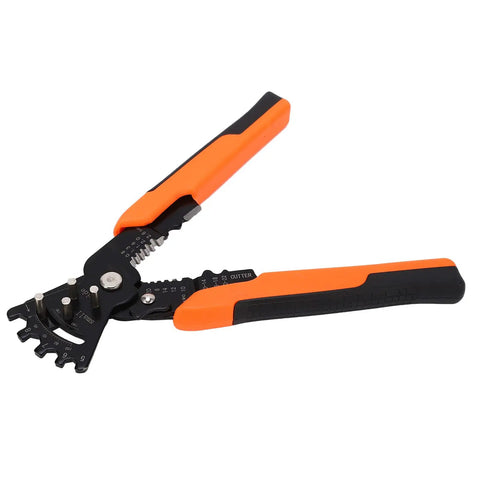Heavy Duty Yet Lightweight Multi Function Wire Stripper With Slick Comfort Grip And Razor Sharp Chrome Steel Blades for stripping 16 to 26 AWG cable.