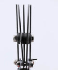 Close-up of 16-142 5-Blade Sheet Metal Crimper for HVAC installations with RedLine handles, showing blade alignment.