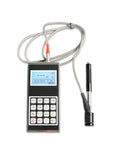 Heavy Duty Portable Digital Leeb Hardness Tester With Dead On Accuracy For Testing Stainless Steel Copper Aluminum And Forged Metals Without The Hassle, showing display and probe.