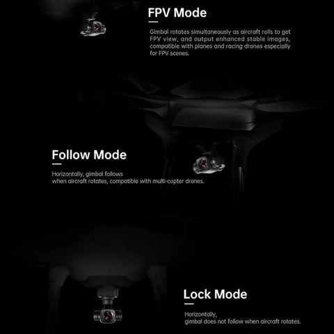 Rock Solid 4K AI Gimbal Camera For Rc Fpv Drones Packed With 6X Digital Zoom And Smart Motion Tracking in FPV, Follow, and Lock modes.