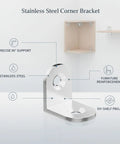 Stainless Steel Right Angle Corner Bracket For Bed Frames And Cabinets, Furniture Joint Stabilizer To Eliminate No Wobble, Durable