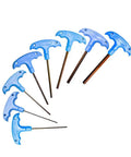 Awesome Durable T Handle Hex Key Wrench Set With Long Alloy Arms For Furniture Assembly And Car Repair Fixing Jobs Blue Tool Kit H2 To H10 Sizes, blue alloy T-handle hex keys