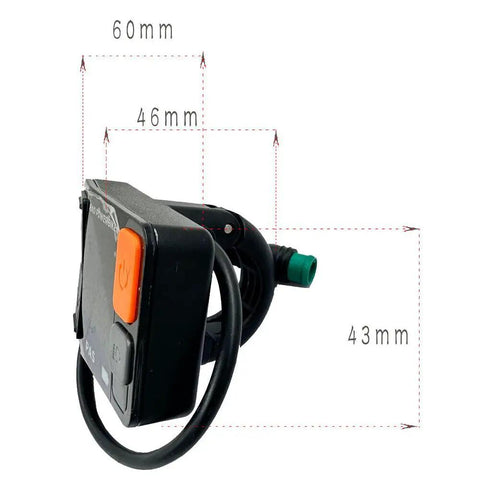 Clear 48V Ebike LCD Display Panel With Waterproof 5-Pin Connector For Speed Control And Battery Readouts, Rugged Bike Meter Screen That Fits Most Rad Power Ebikes And Custom Builds, Easy Install No-Fuss Readouts Every Time