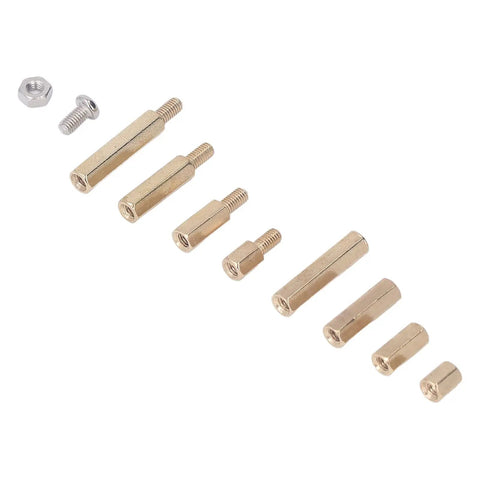 Brass M3 Hex Spacer Kit 120 Pieces Built For DIY Projects And Metalwork Premium Quality Spacers And Nuts Set Oxidation Resistant And Easy To Install Great For Automotive And Industrial Use, brass hex spacers and nuts