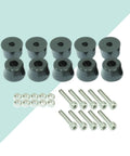 30 Pack Rubber Furniture Feet Bumpers With M4x30mm Hex Socket Screws And Nuts, Black Rubber And Metal Floor Protectors For Hardwood Floors