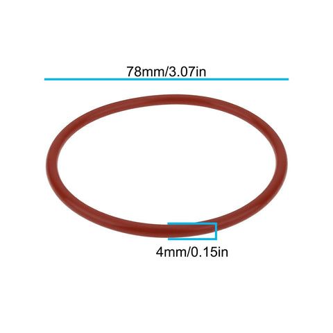 2X Round Belt For KATSU Mini Bench Drill 100080 Silicone O Ring 78mm Outer Diameter 4mm Cross Section Replacement Seal For Precise Fit Durable And Easy To Install For DIY Projects And Workshop Use, 78mm x 4mm silicone O-ring