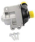 BMW Replacement Electric Engine Water Pump With Bolts For 3.0L I6 Engines Fits BMW E60 to Z4, showing water pump and bolts.