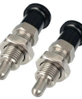 Tough As Nails Stainless Steel Push Fit Ball Nose Spring Plunger Retractable Indexing Pin, M8 Non Locking, 2 Pack.