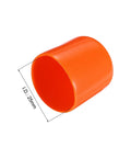 Durable 25mm Inner Diameter Rubber End Caps Set of 10 Round Vinyl End Cap Covers for Screw Threads and Pipe Ends Orange
