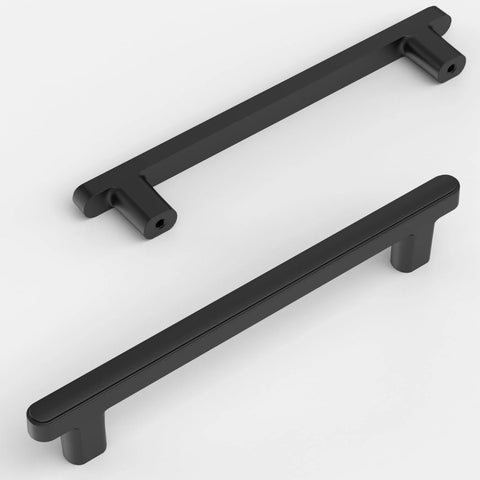 Matte Black Cabinet Pulls Set Of 10 5 Inch Hole Center Drawer Handles For Kitchen Cabinets And Bathroom Vanities Zinc Alloy Hardware ZH0065