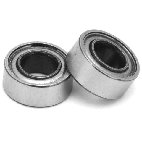 Close-up of Four Pack Stainless Steel Roller Bearings, Single Row Bore, fits SMR63ZZ Weatherguard Pack Rat Gear, durable precision.