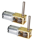 Two Pack 12V N20 Worm Gear Motors With Long 3x20mm Shaft 27 RPM for DIY RC toys and robotics projects, copper coil design
