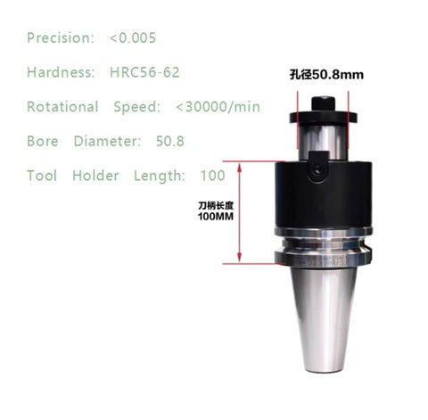 Rock Solid Stainless Steel Cnc Milling Tool Holder For Precision Grinding And Heavy Duty Industrial Machining, 100mm length.